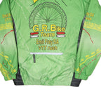 Mens Green Yellow G.R. Bike Team Cycling Jacket L Polyester Plain Zip Activewear