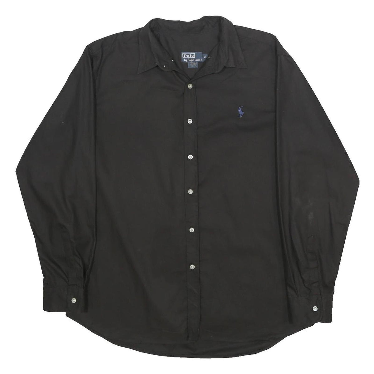 POLO RALPH LAUREN Mens Black Shirt XL Cotton Long Sleeve Classic Fit Casual