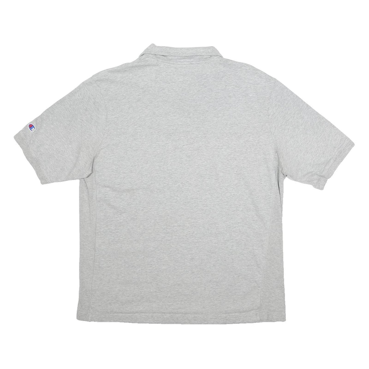 CHAMPION REVERSE WEAVE Mens Grey Short Sleeve Polo Shirt L Cotton Basic