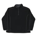WILSON Womens Black Plain Polyester Blend Pullover Jumper L Fitted Casual