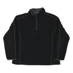 WILSON Womens Black Plain Polyester Blend Pullover Jumper L Fitted Casual