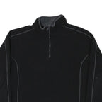 WILSON Womens Black Plain Polyester Blend Pullover Jumper L Fitted Casual