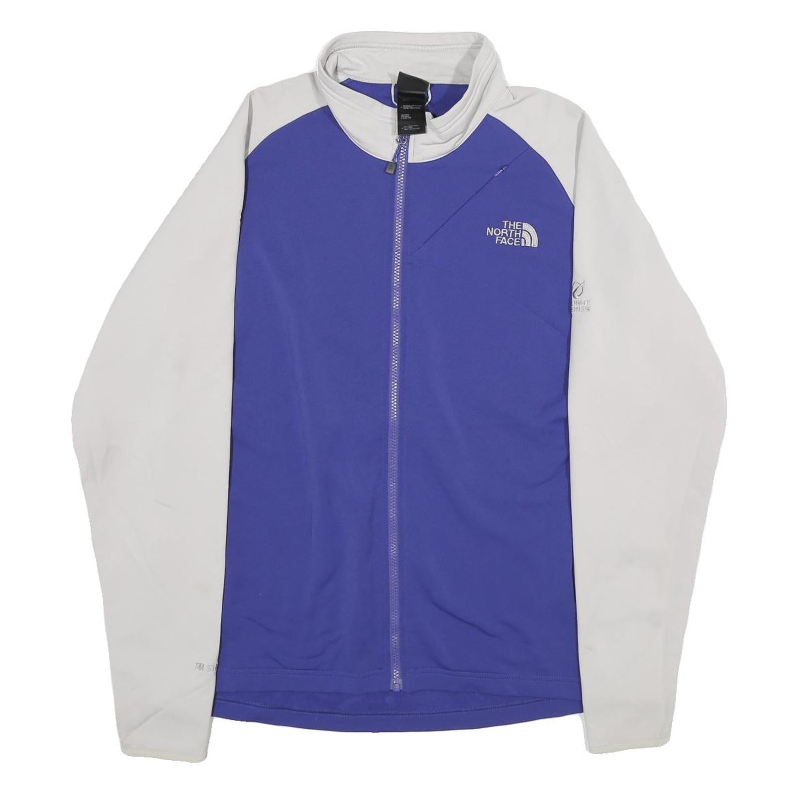 THE NORTH FACE Womens Purple & White Jacket XL Polyester Blend Zip Outdoor Sport