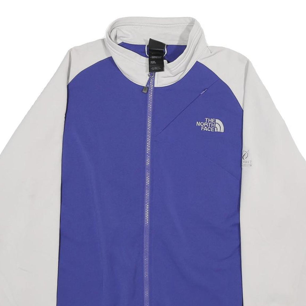 THE NORTH FACE Womens Purple & White Jacket XL Polyester Blend Zip Outdoor Sport