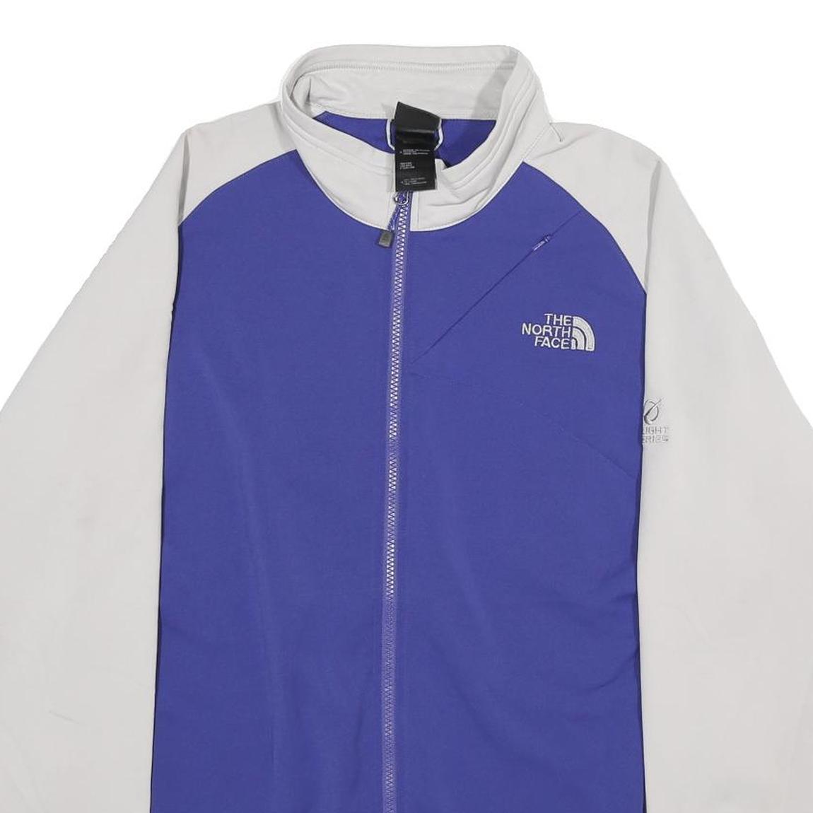 THE NORTH FACE Womens Purple & White Jacket XL Polyester Blend Zip Outdoor Sport