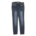 Womens Blue Regular Fit Skinny Denim Jeans Cotton Blend Zip W30 L32 Embellished