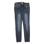 Womens Blue Regular Fit Skinny Denim Jeans Cotton Blend Zip W30 L32 Embellished