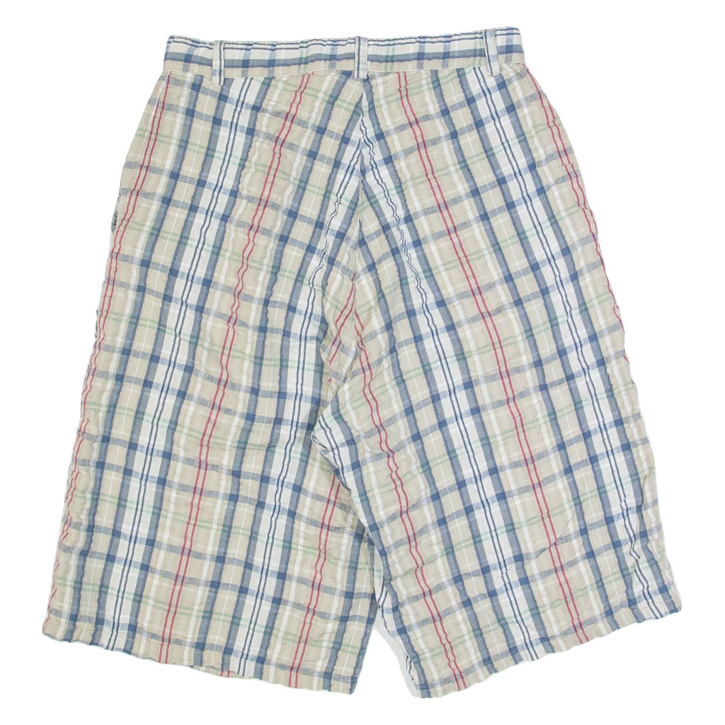 Womens Casual Shorts Beige Check M W28