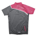 BRUNEX Mens Grey & Pink Graphic Modern T-Shirt M Short Sleeve Zip Neck