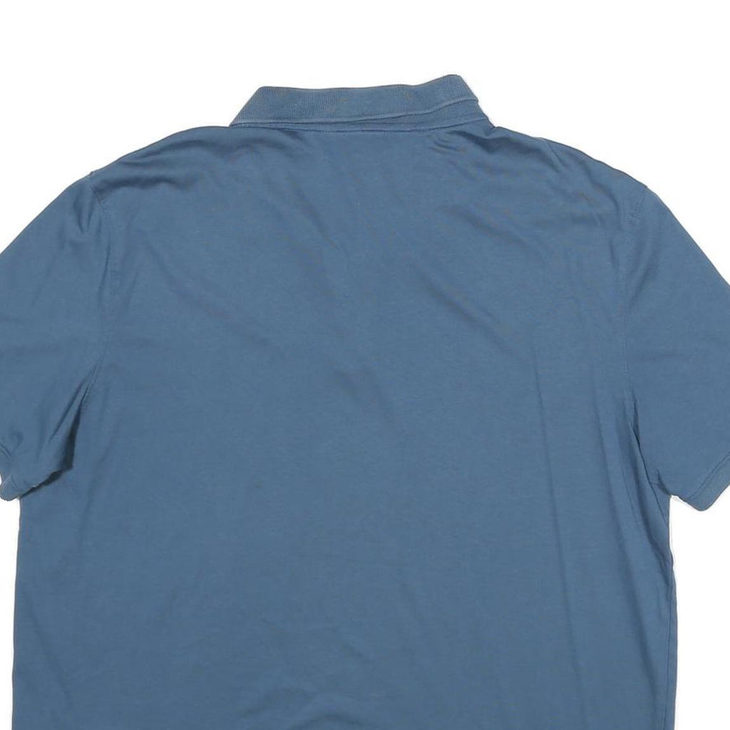 CALVIN KLEIN Mens Blue Short Sleeve Plain XL Cotton Polo Shirt Casual Basic Tee