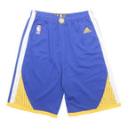 ADIDAS Boys Blue & Yellow Sports Shorts XL W24 Basketball NBA Logo