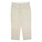 DICKIES Mens Regular Fit Beige Cotton Blend Trousers W40 L29 Workwear Casual