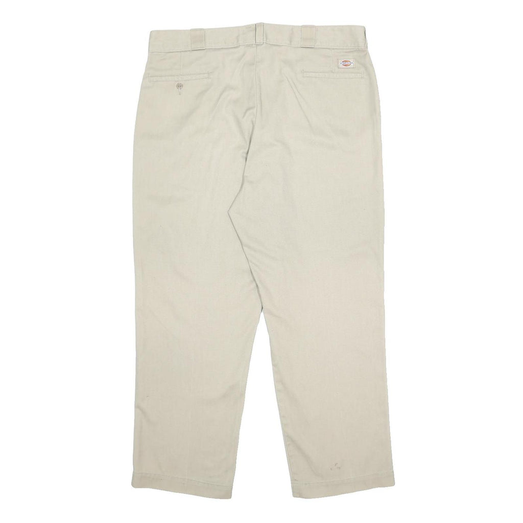 DICKIES Mens Regular Fit Beige Cotton Blend Trousers W40 L29 Workwear Casual