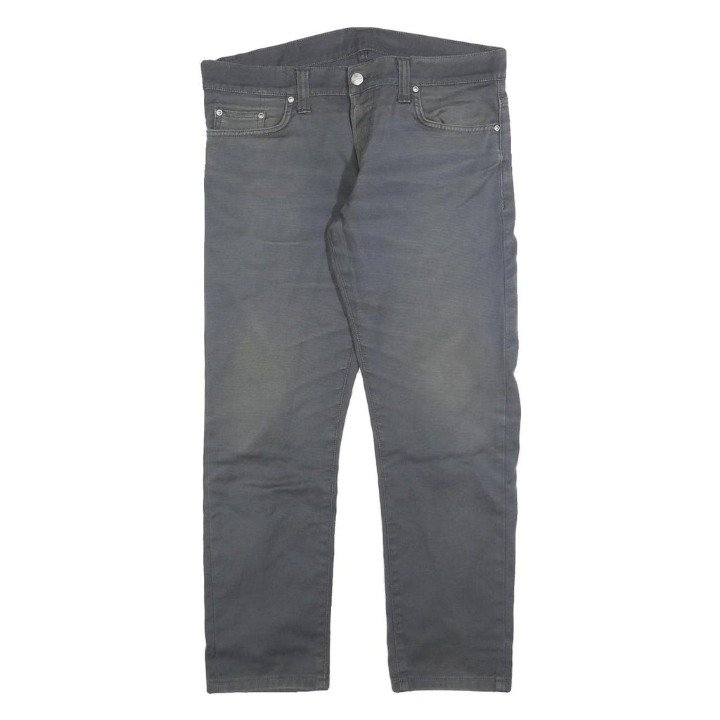CARHARTT Mens Jeans Grey Slim Slim Straight Denim Medium W34 L27 Cotton Blend