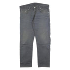 CARHARTT Mens Jeans Grey Slim Slim Straight Denim Medium W34 L27 Cotton Blend