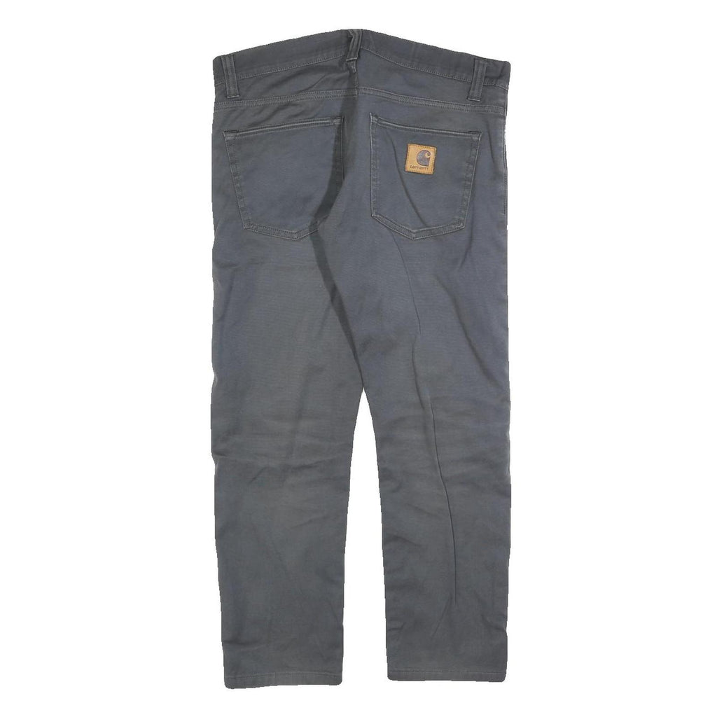 CARHARTT Mens Jeans Grey Slim Slim Straight Denim Medium W34 L27 Cotton Blend