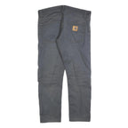 CARHARTT Mens Jeans Grey Slim Slim Straight Denim Medium W34 L27 Cotton Blend