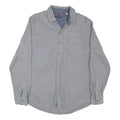WOOLRICH Mens Grey Plain Cotton Blend Shirt M Casual Classic Long Sleeve
