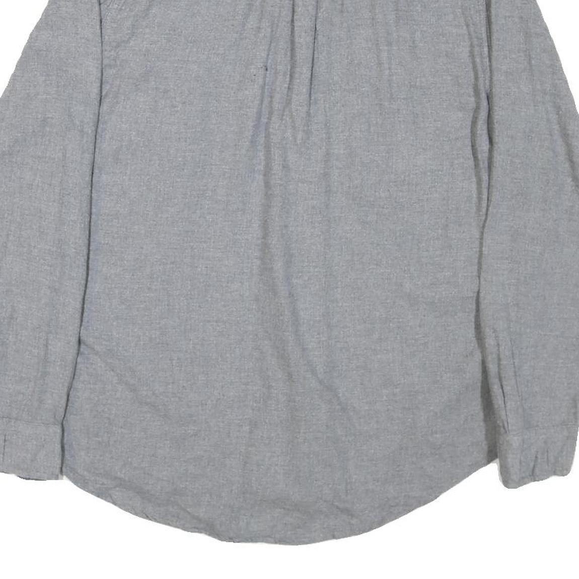 WOOLRICH Mens Grey Plain Cotton Blend Shirt M Casual Classic Long Sleeve