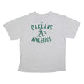 MAJESTIC Mens Grey Oakland Athletics Graphic T-Shirt XL Crew Neck Short Sleeve
