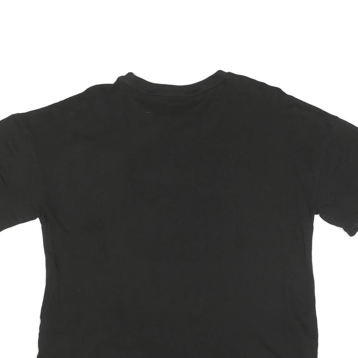 PUMA Womens Black Graphic T-Shirt M Short Sleeve Crew Neck Logo Stripe