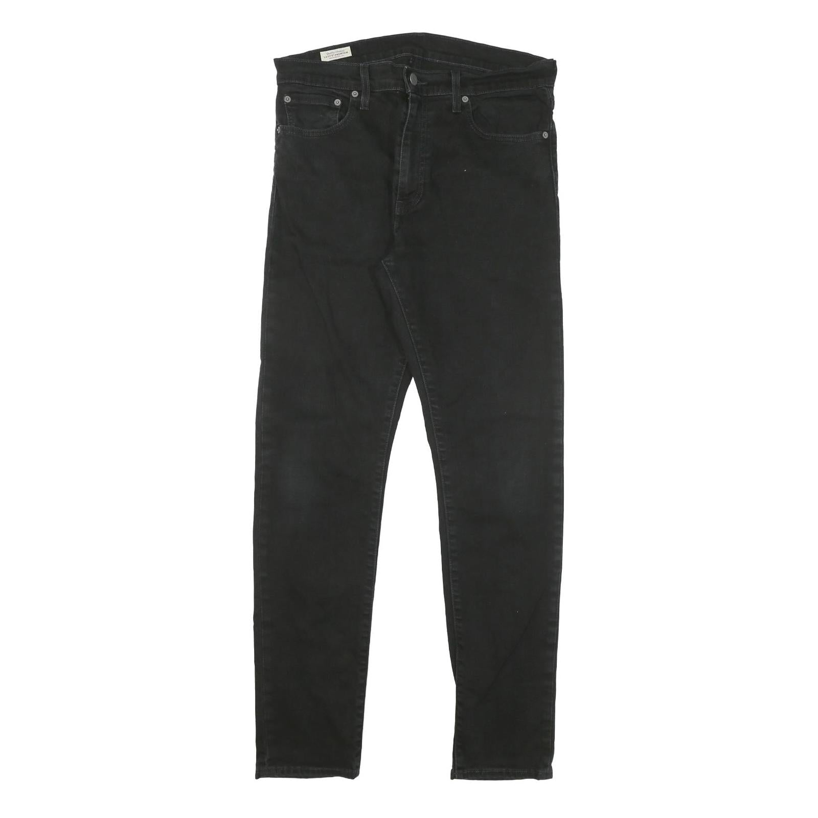 LEVI'S 512 Mens Jeans Black Slim Skinny Denim Raw W33 L32 Stretch Cotton Blend