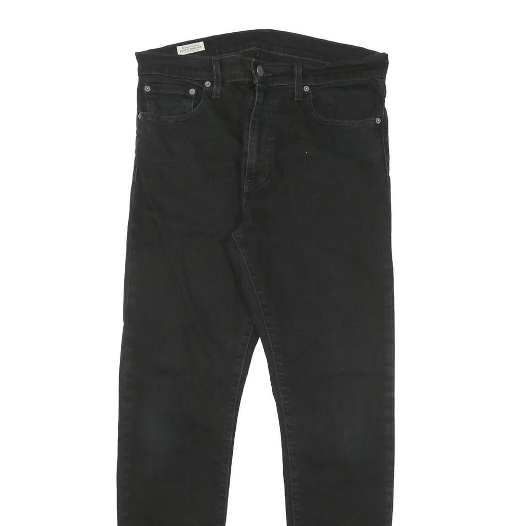 LEVI'S 512 Mens Jeans Black Slim Skinny Denim Raw W33 L32 Stretch Cotton Blend
