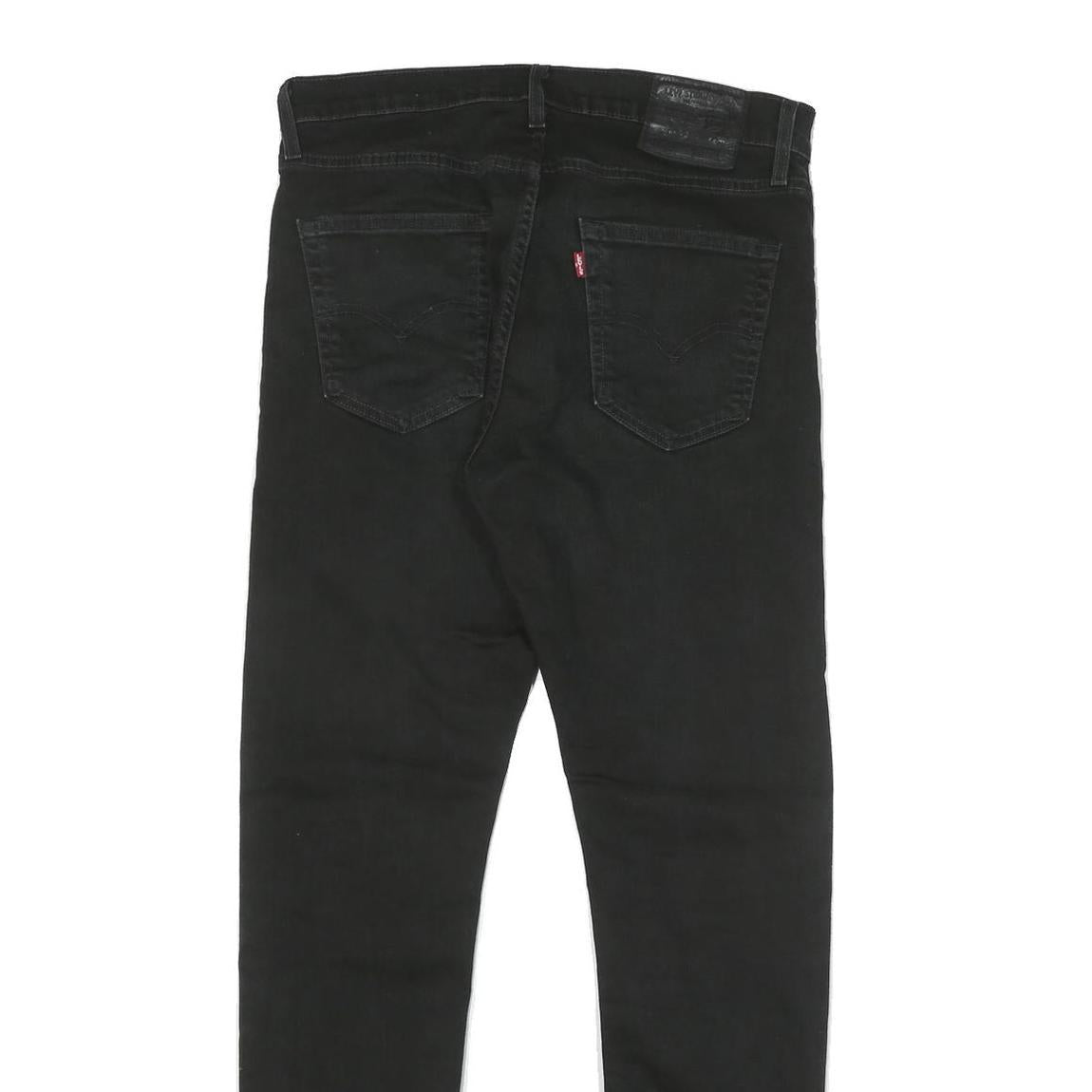 LEVI'S 512 Mens Jeans Black Slim Skinny Denim Raw W33 L32 Stretch Cotton Blend