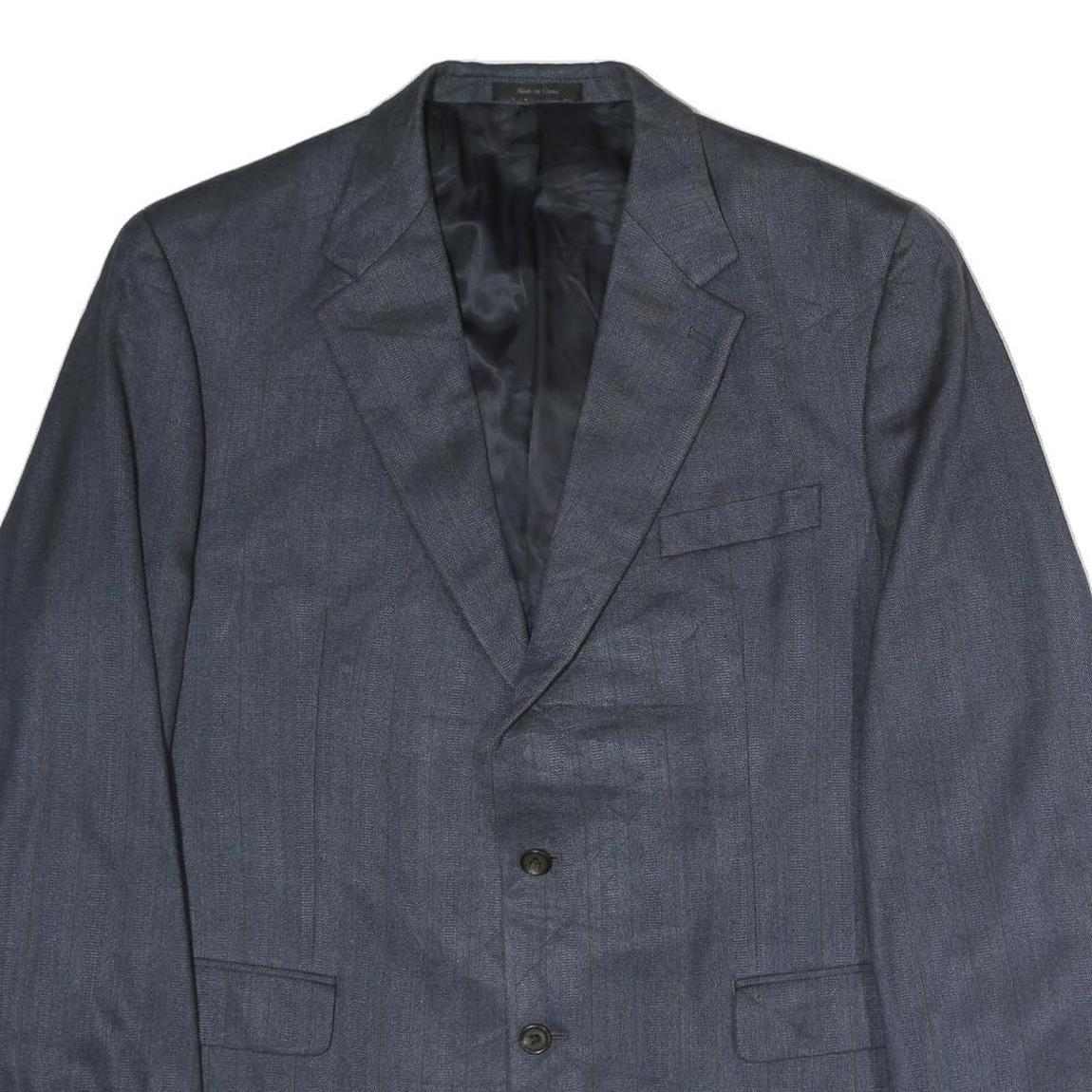 LAUREN RALPH LAUREN Mens Blue Classic Cotton Button Jacket XL Tailored