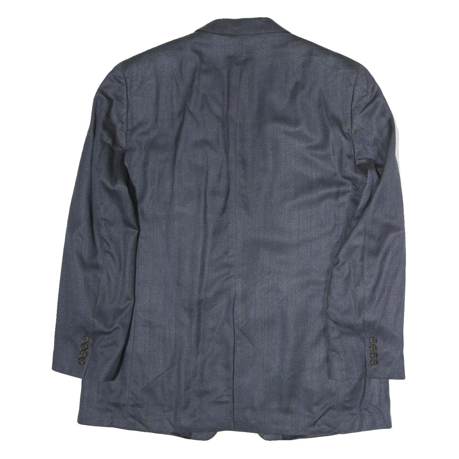 LAUREN RALPH LAUREN Mens Blue Classic Cotton Button Jacket XL Tailored