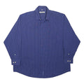 BEN SHERMAN Mens Blue Check Shirt 2XL Long Sleeve Cotton Blend Casual