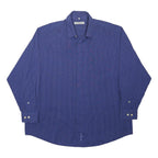 BEN SHERMAN Mens Blue Check Shirt 2XL Long Sleeve Cotton Blend Casual