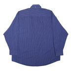 BEN SHERMAN Mens Blue Check Shirt 2XL Long Sleeve Cotton Blend Casual