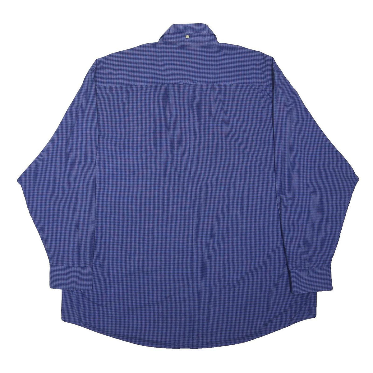 BEN SHERMAN Mens Blue Check Shirt 2XL Long Sleeve Cotton Blend Casual