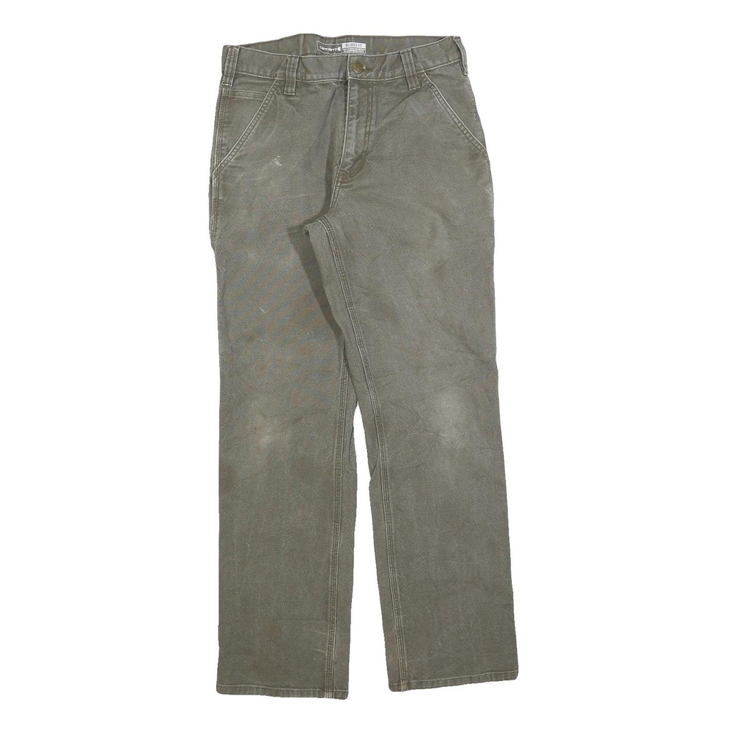 CARHARTT Mens Jeans Khaki Relaxed Straight Denim Medium W31 L32 Workwear