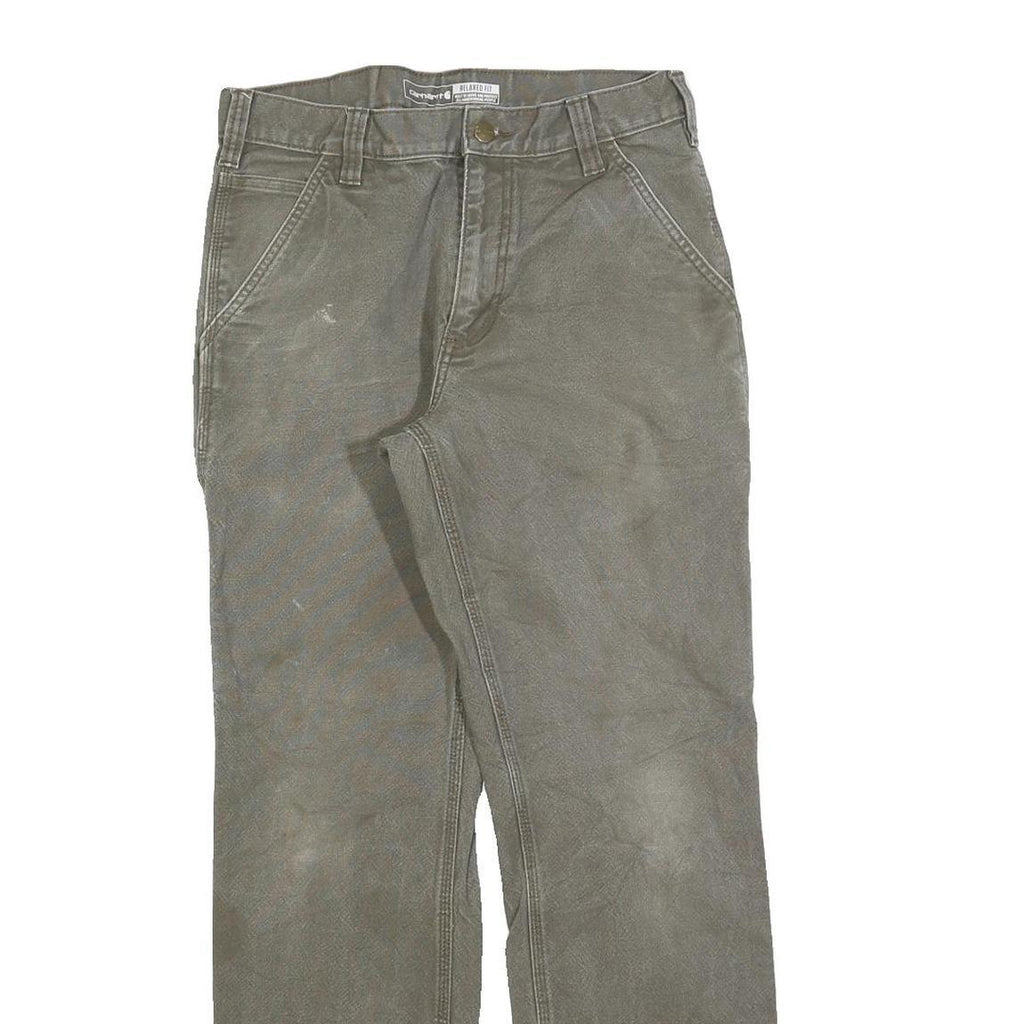 CARHARTT Mens Jeans Khaki Relaxed Straight Denim Medium W31 L32 Workwear