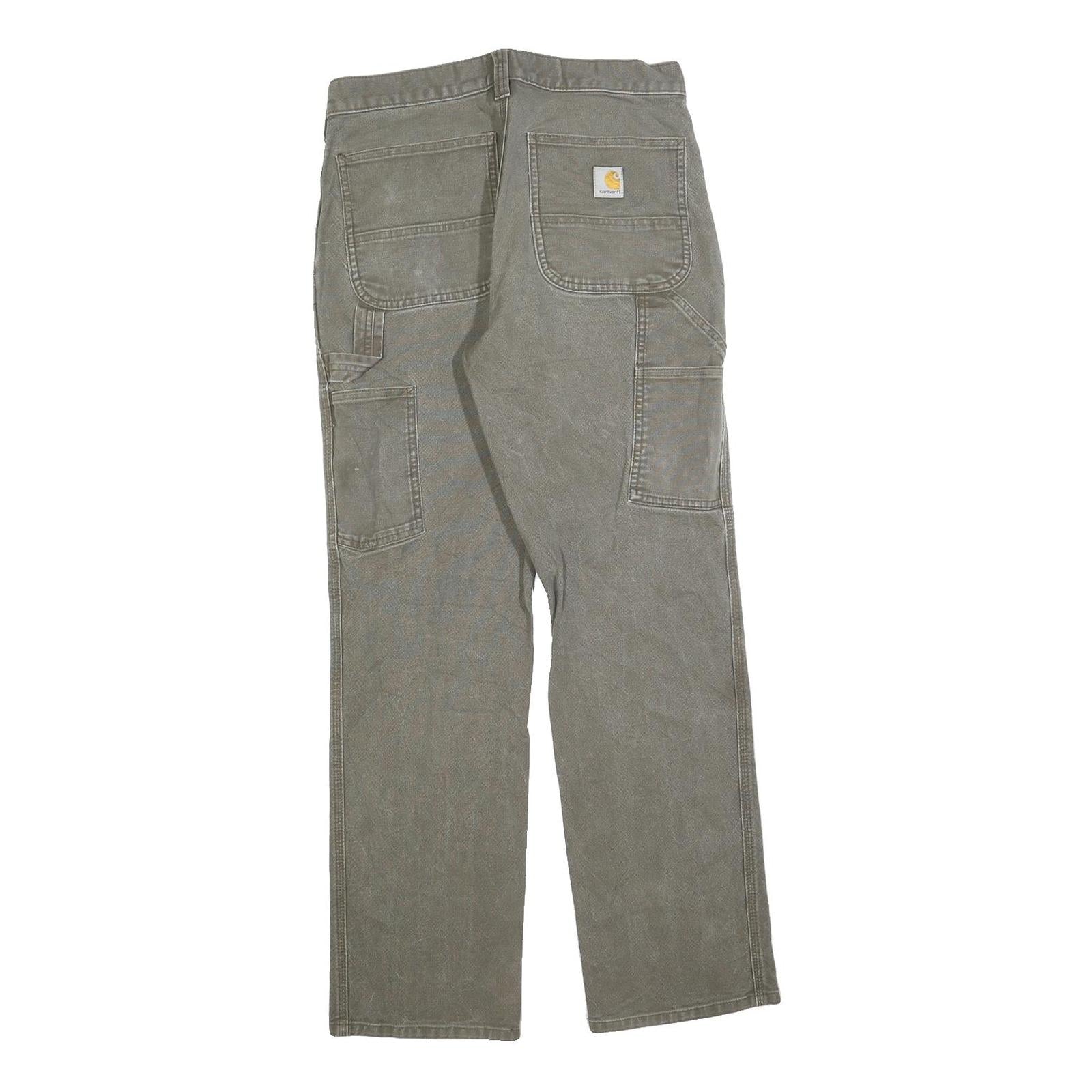 CARHARTT Mens Jeans Khaki Relaxed Straight Denim Medium W31 L32 Workwear