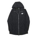 NEW BALANCE Womens Black Zip Up Hooded Jacket M Polyester Blend Casual Sport