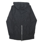 NEW BALANCE Womens Black Zip Up Hooded Jacket M Polyester Blend Casual Sport