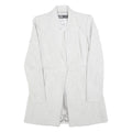 ZARA Womens White Herringbone Jacket XS Polyester Blend Button Closure