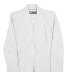 ZARA Womens White Herringbone Jacket XS Polyester Blend Button Closure