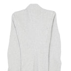 ZARA Womens White Herringbone Jacket XS Polyester Blend Button Closure