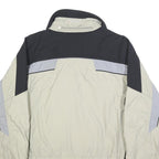 COLUMBIA Mens Beige & Black Outdoor Jacket S Synthetic Plain Waterproof Zip
