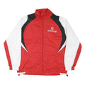 ATHLETIC APPAREL Mens Red Black & White Athletic Nylon Jacket L Lightweight