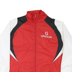 ATHLETIC APPAREL Mens Red Black & White Athletic Nylon Jacket L Lightweight