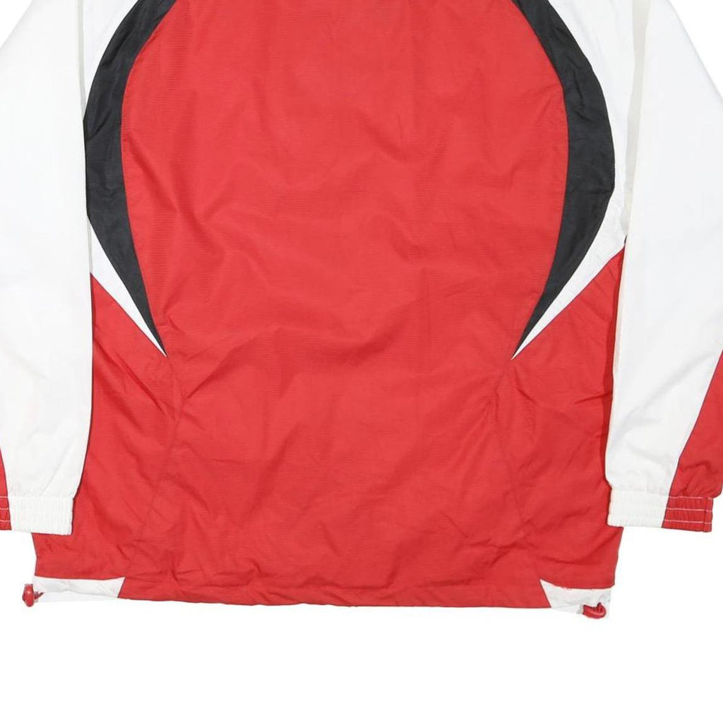 ATHLETIC APPAREL Mens Red Black & White Athletic Nylon Jacket L Lightweight
