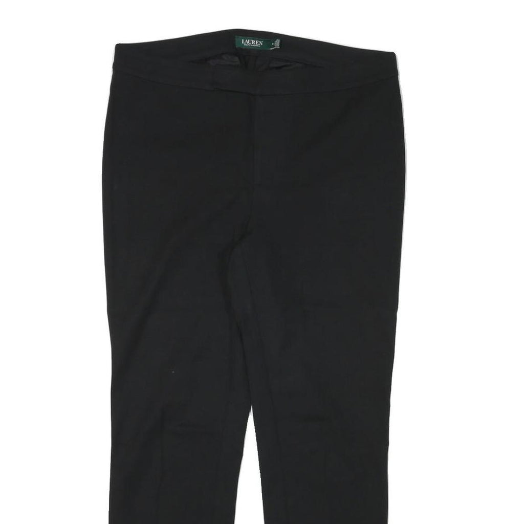 LAUREN RALPH LAUREN Womens Polyester Blend Black Slim Tapered Trousers W32 L27