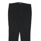 LAUREN RALPH LAUREN Womens Polyester Blend Black Slim Tapered Trousers W32 L27