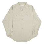BIG MAC Mens Beige Work Shirt 2XL Polyester Blend Button Long Sleeve Utility