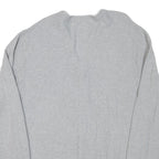LEVI'S Mens Grey & Light Grey Plain Button Up Jumper Crew Neck Cotton Blend XL